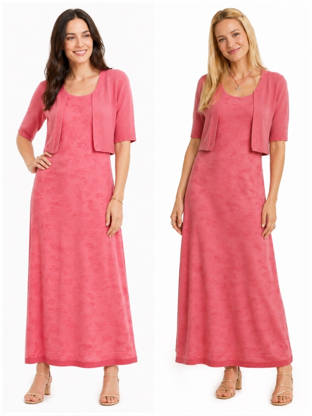 Vintage 90s Soft Girl Maxi Dress + Cardigan 8 Femcore Coquette Phoebe Buffay